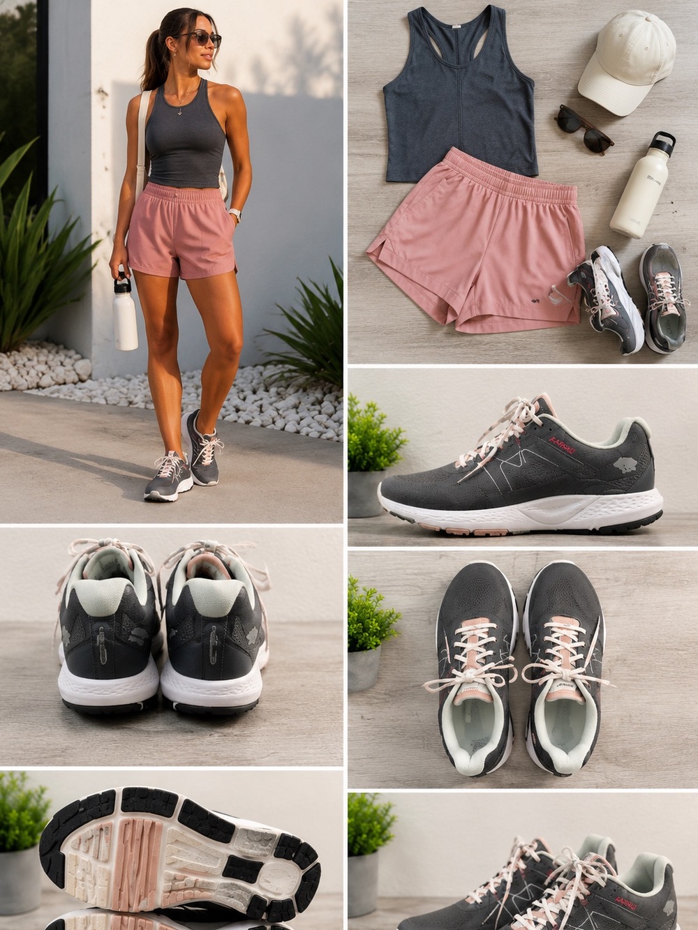 Karhu Women’s Running Shoes Gray Pink Fulcrum Athletic Sneakers Size 8.5
